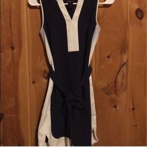 Ann Taylor Color Block Tie Wrap Dress